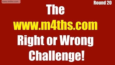 Round 20 - www.m4ths.com Challenge GCSE C Grade Target Quiz - Calculator - Common Misconceptions