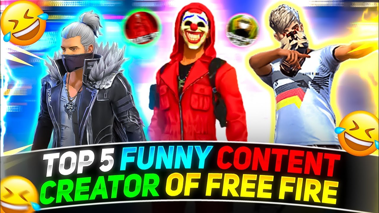 Top 05 Most Funny 🤣 Contents Creators Of Free fire | Free Fire ...
