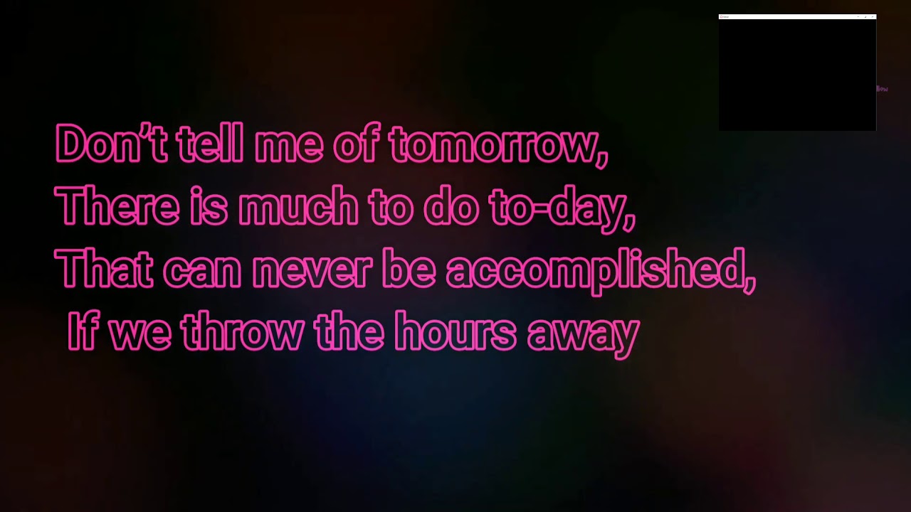 Today and Tomorrow (A poem)