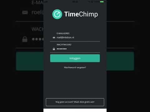 TimeChimp App   Inloggen