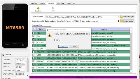 Lenovo P780 - s_dl_pmt_err_no_space(5069) - Sp Flash Tools - SOLUTION: Motherboard replace