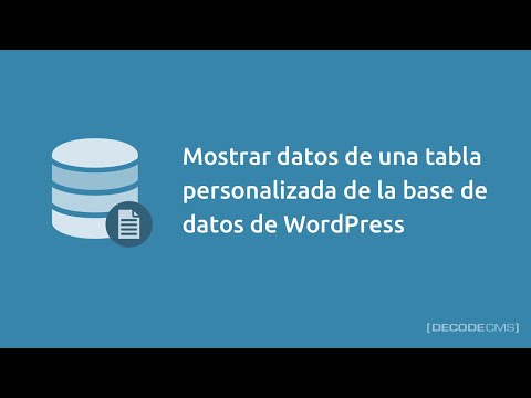 Video: ¿Cómo creo una base de datos personalizada en WordPress?