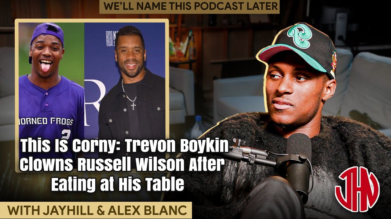 Это банально: Тревон Бойкин подшучивает над Расселом Уилсоном после того, как поел за его столом