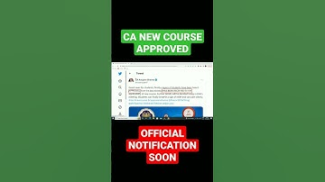 #canewcourse #canewscheme #canewsyllabus Finally CA New Course Approved By Law Ministry 🔥