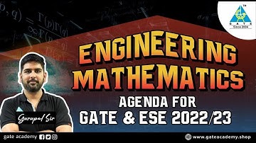 Engineering Mathematics AGENDA For GATE ESE 2022/23 By Gurupal Sir
