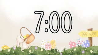 Celebrity 7 minute timer. Easter Bunny Background. No music (soft piano notes at the end) Wealth
