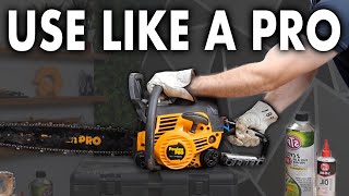 Most people don't know this, how to use a chainsaw like a pro