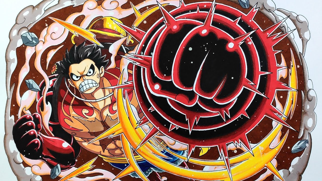 vẽ Luffy Gear 4 bằng viết chì  i draw Luffy gear 4 by a pencil  YouTube