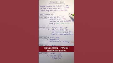 Temperature Scales || Physics || Lec.22 || Chapter-7 || Heat, Temperature & Thermodynamics || Part-1