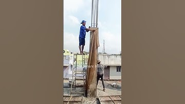 most important to concrete || curing skills ||  column#shorts  💯✅