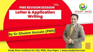 Letter & Application Writing | PMS Revision Session | Ghulam Hussain | Study River screenshot 5