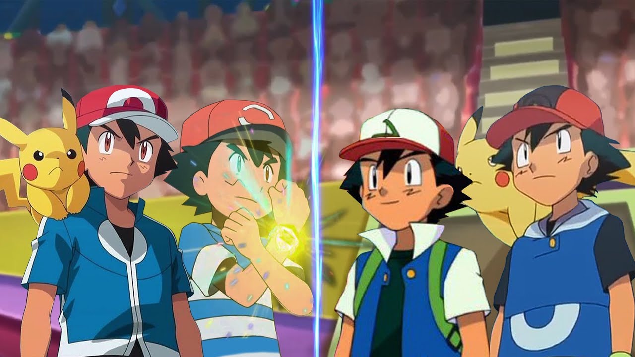 Pokemon Battle Usum Alola Ash And Kalos Ash Vs Kanto Ash And Hoenn Ash Ash Vs Ash Youtube