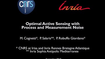 Optimal Active Sensing with Process and Measurement Noise