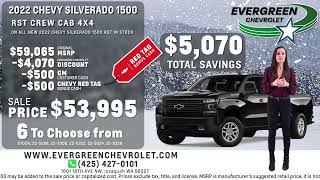 It's the biggest sale of the year at Evergreen Chevrolet!