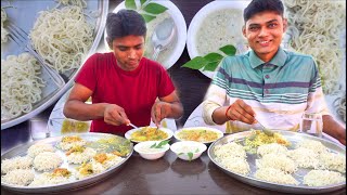 इडियप्पम और स्वादिष्ट टमाटर कुरमा - Eating Challenge | Tasty And Yummy Idiyappam Kurma Challenge