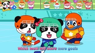 Baby Panda's Winter Games | Ice Hockey, Skiing, Ice-Skating | Kids Songs | BabyBus screenshot 4