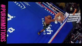THE FIGHT FLOYD MAYWEATHER. He whooped his ass in the final seconds of the fight😂