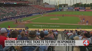 Bisons offer free tickets to first responders @wivb