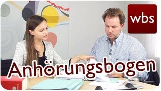 Verkehrsrecht Was Sollte Ich Bei Einem Anhrungsbogen Im Bugeldverfahren Tun  Kanzlei Wbs