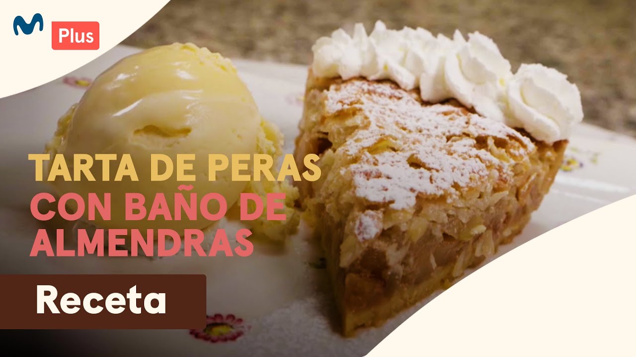 Tarta de peras con baño de almendras: paso a paso | Dulces Secretos