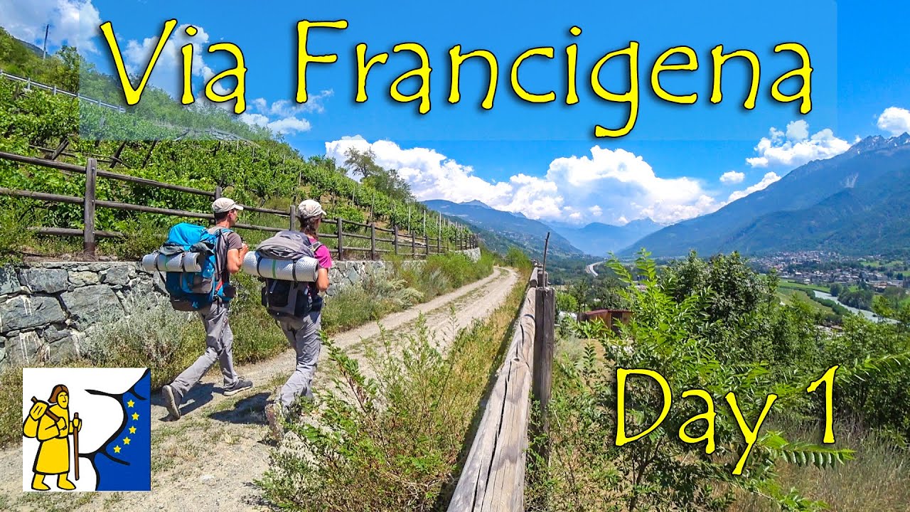 Hiking along the Italian farmland and vineyards | Day 1 of Via Francigena from Aosta to Chatillon