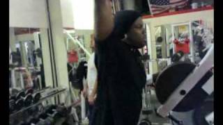 Standing Shoulder Press on Incline Machine 30kg (66lbs)