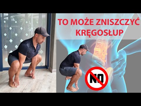 Kadr filmu o butt wink podczas przysiadu