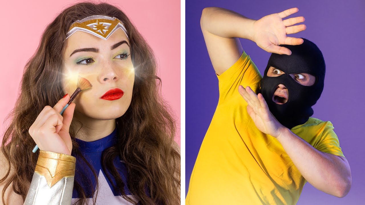 おもしろいメイクアップアイディア ８人のスーパーヒーローのメイク Youtube