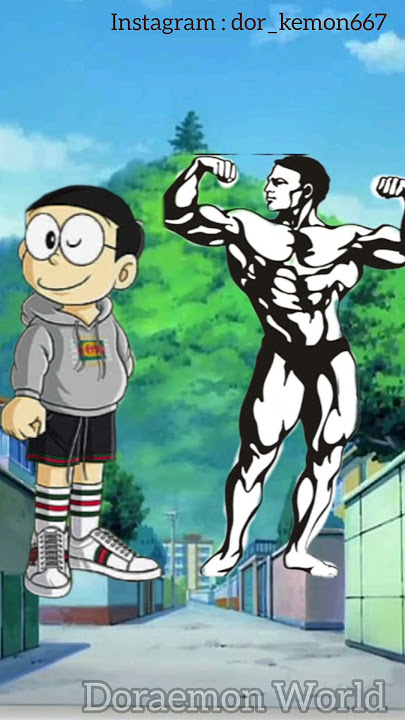 Doraemon Characters as bodybuilder #shortvideo #doraemons