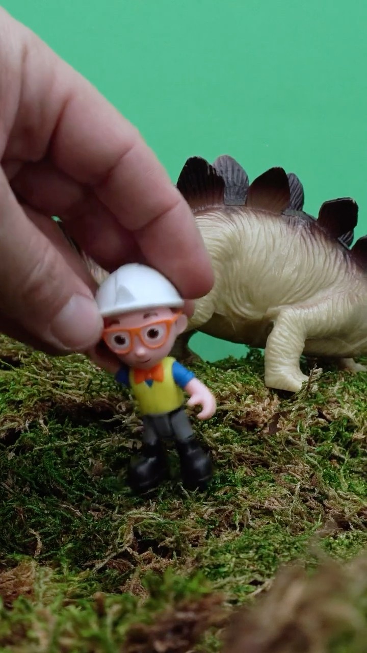 Can Blippi RESCUE the Stegosaurus?! Toy Truck Challenge! #blippi #shorts