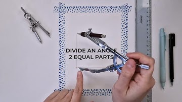How to divide an angle into 2 equal parts (without a protractor)