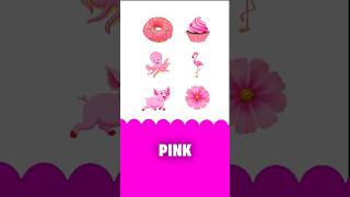 Learning colors for kids - PINK color for children / education video