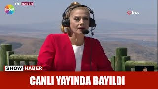 Canlı yayında bayıldı Resimi