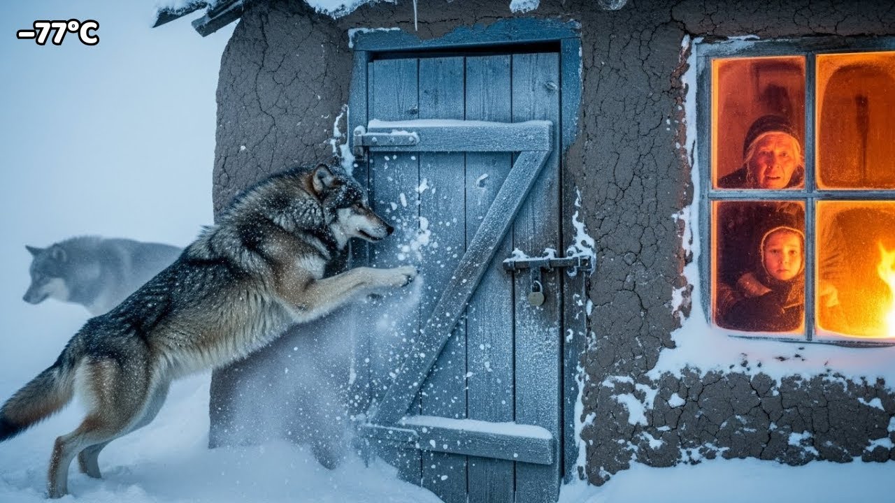 –77°C BLIZZARD | Grandmother and Child Protect Sheep From Wolves