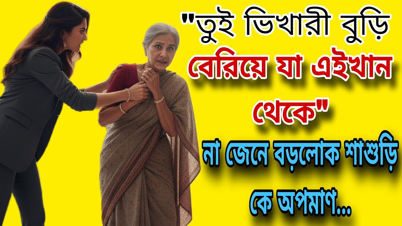 "তুই ভিখারী বুড়ি , বেরিয়ে যা ", না জেনে বড়লোক শাশুড়িকে ভিখারী বলে অপমান, তারপর যা হলো..