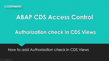 ABAP CDS Access Control - Authorization check in CDS Views