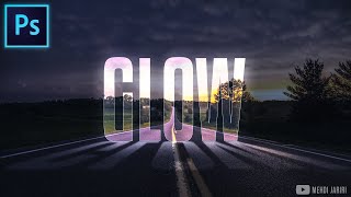 كتابة نص بتأثير الإضاءة المتوهجة في الفوتوشوب | Glow Lighting Effect Text in Photoshop