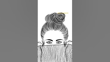 How to draw Realistic Hair in Procreate #procreate #procreatetips #realistichairdrawing