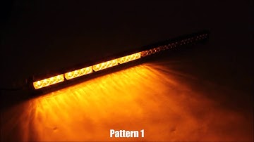 Xprite Amber Traffic Advisor Flash Strobe 8 LED Hazard Lightbar