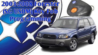 2003-08 Subaru Forester Key Fob Programming | SG Forester | Keyless Entry