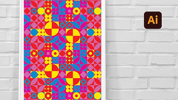 Create pop art geometric pattern | Adobe Illustrator tutorial