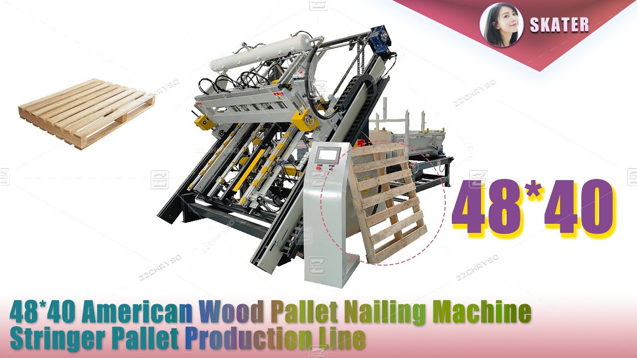 American Wood Pallet Nailing Machine Stringer Pallet Production Line