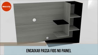 ION Design Vista TV Stand Brasutil | Montagem Painel para TV Home Sleep Simbal. Brasutil