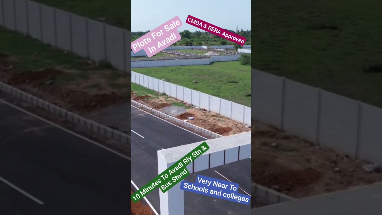 Plots for sale In Avadi/Plots For Sale very near to Avadi Railway Station/CMDA & RERA Approved