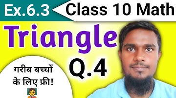 Triangles class 10 | Ex 6.3 q4 math chapter 6 #mhkclasses