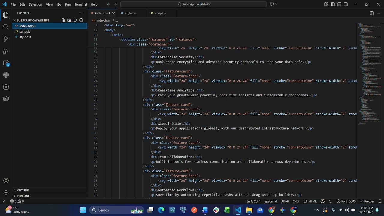 Create a Real-World Subscription Website Using HTML, CSS & JavaScript | No Framework 🚀