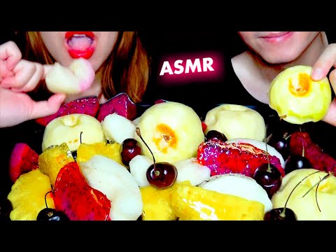 咀嚼音，食べる音，ASMR，フルーツのあめがけ，TANGHULU，탕후루，Tanghuru，CHERRY，KIWI，GUAVA，GRAPE，DRAGON FRUIT，APPLEㅣMUKBANGㅣ먹방