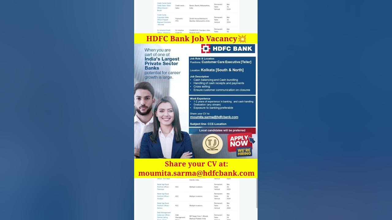 HDFC Bank Job Vacancy 2024 HDFC Bank Jobs In Kolkata Bank Job hdfc-bank-job-vacancy-2024-hdfc-bank-jobs-in-kolkata-bank-job