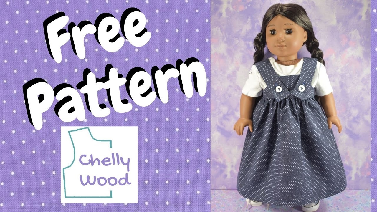 Free patterns for AG doll dress with straps! #SummerSewingProjects  #DollClothes - Free Doll Clothes Patterns