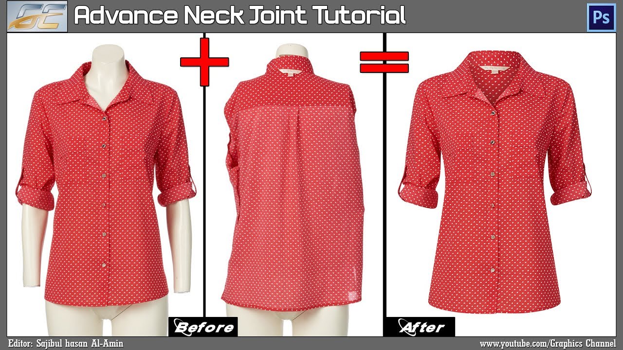 Ghost Mannequin Effect in Photoshop | Neck Joint Tutorial - YouTube